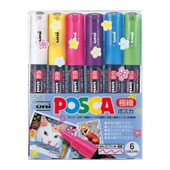 Set 6 markere Posca PC-1MC