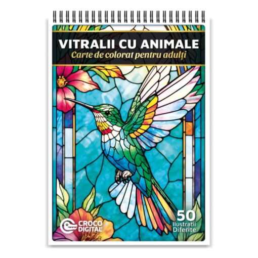 Carte de Colorat - Vitralii cu Animale