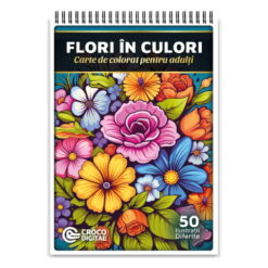 Carte de Colorat - Flori in Culori