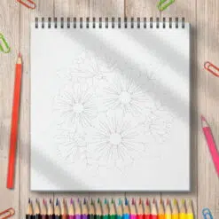 Deseneaza si Coloreaza Flori Antistres