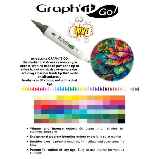 Set 48 markere acrilice Graph'it GO Mystery Coloring