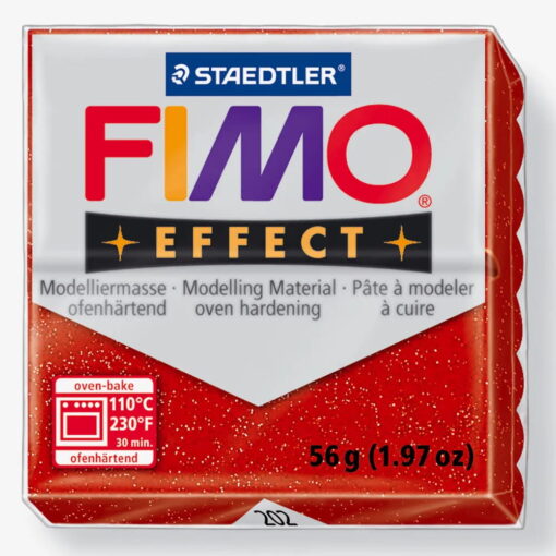 Pasta Polimerica FIMO Effect - Glitter Red 56 Gr.